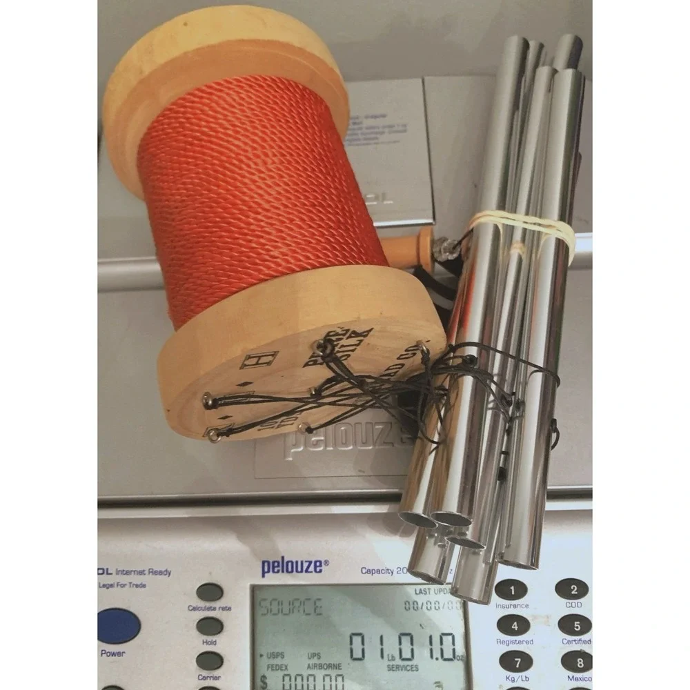 Wind‎ Chime Seamstress Sewing Theme Lg Thread Spool Body Nice Tone 29